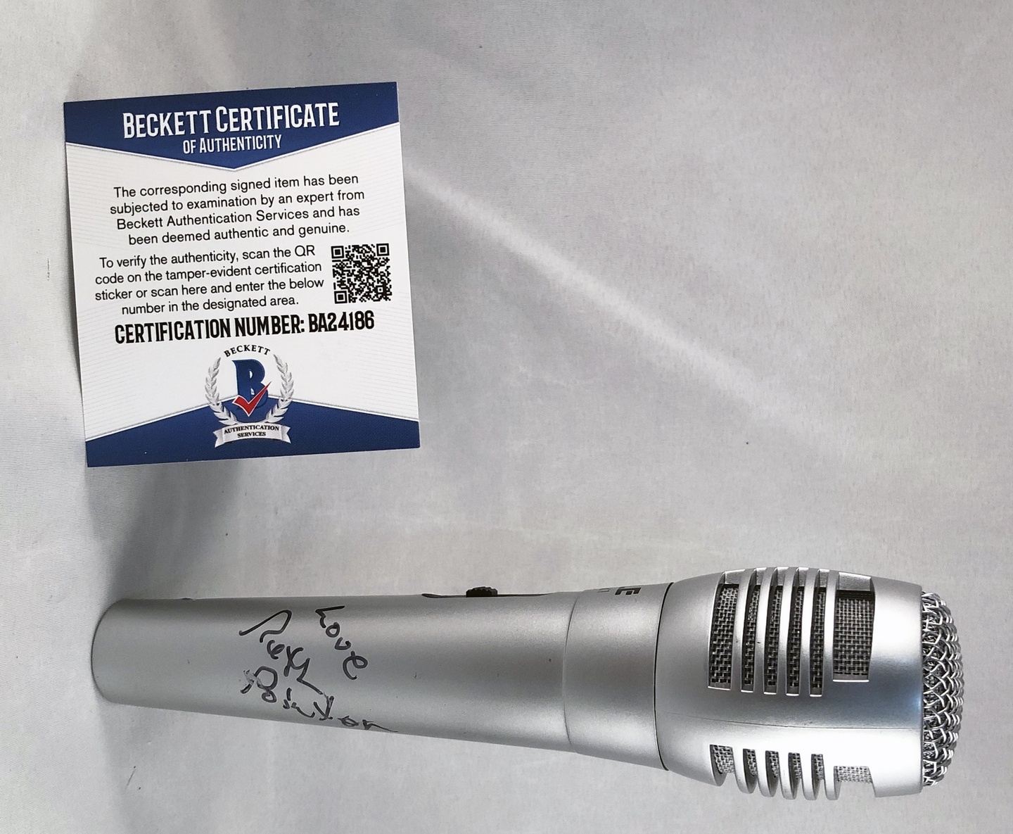 Ruth Pointer Signed Microphone Pointer Sisters Beckett BAS