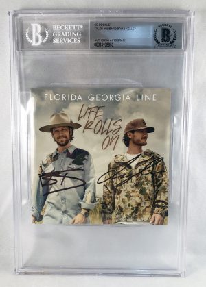 Florida Georgia Line Signed CD Cover Beckett BAS Life Rolls On Tyler Hubbard Brian Kelley