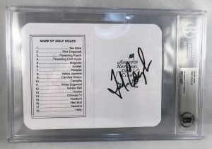 Masters Champion Fred Couples Signed Masters Scorecard Beckett BAS 2