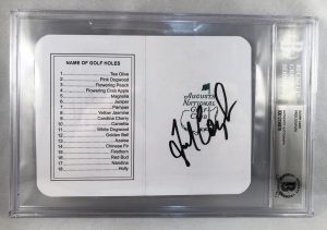 Masters Champion Fred Couples Signed Masters Scorecard Beckett BAS 3