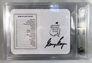 Masters Champion Gary Player Signed Masters Scorecard Beckett BAS