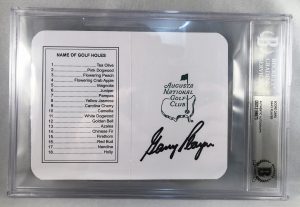 Masters Champion Gary Player Signed Masters Scorecard Beckett BAS 2