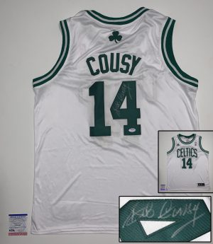 Boston Celtics Bob Cousy Signed Jersey PSA/DNA 4