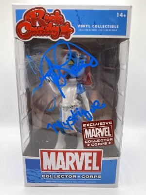 Jennifer Lawrence Signed Rock Candy Figurine Funko Pop Mystique X-Men