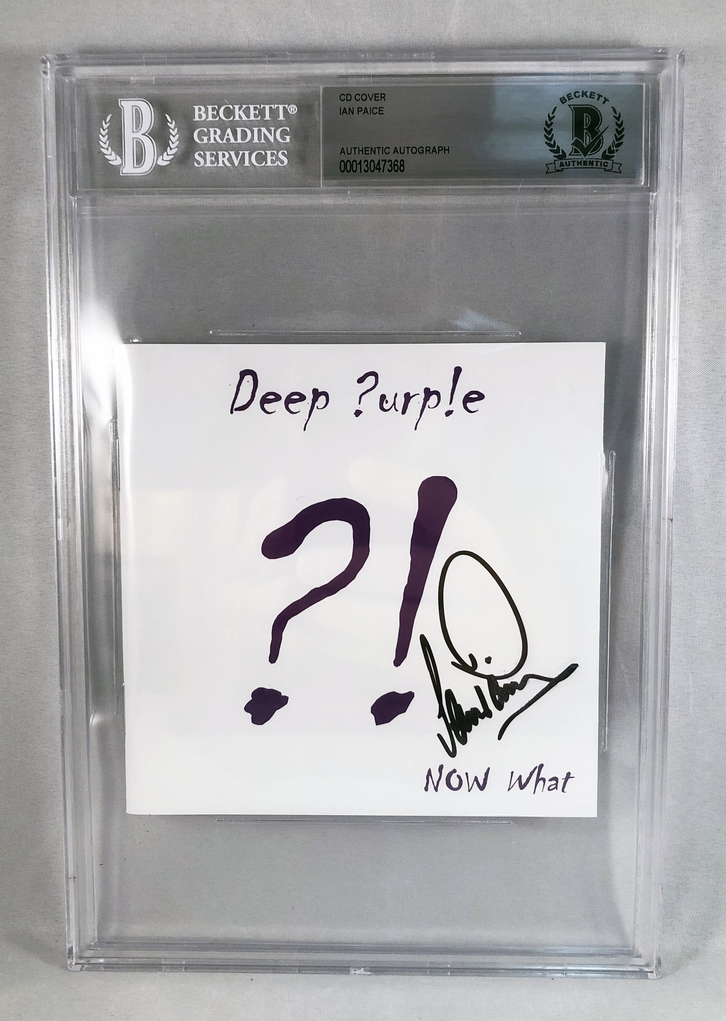 Ian Paice Signed CD Cover Beckett BAS Deep Purple