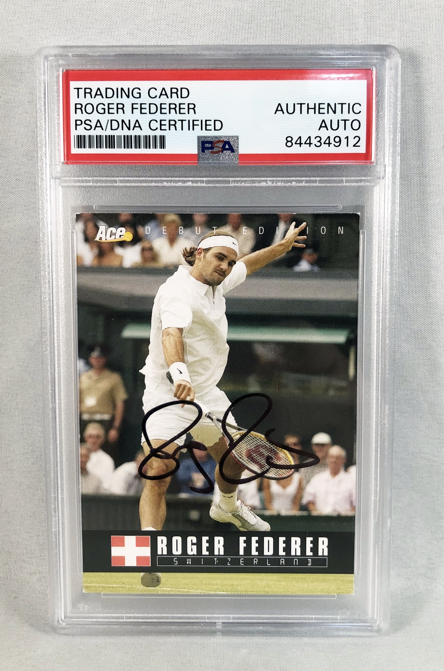 Roger Federer Signed Trading Card PSA/DNA 2005 Ace Gem MT 10