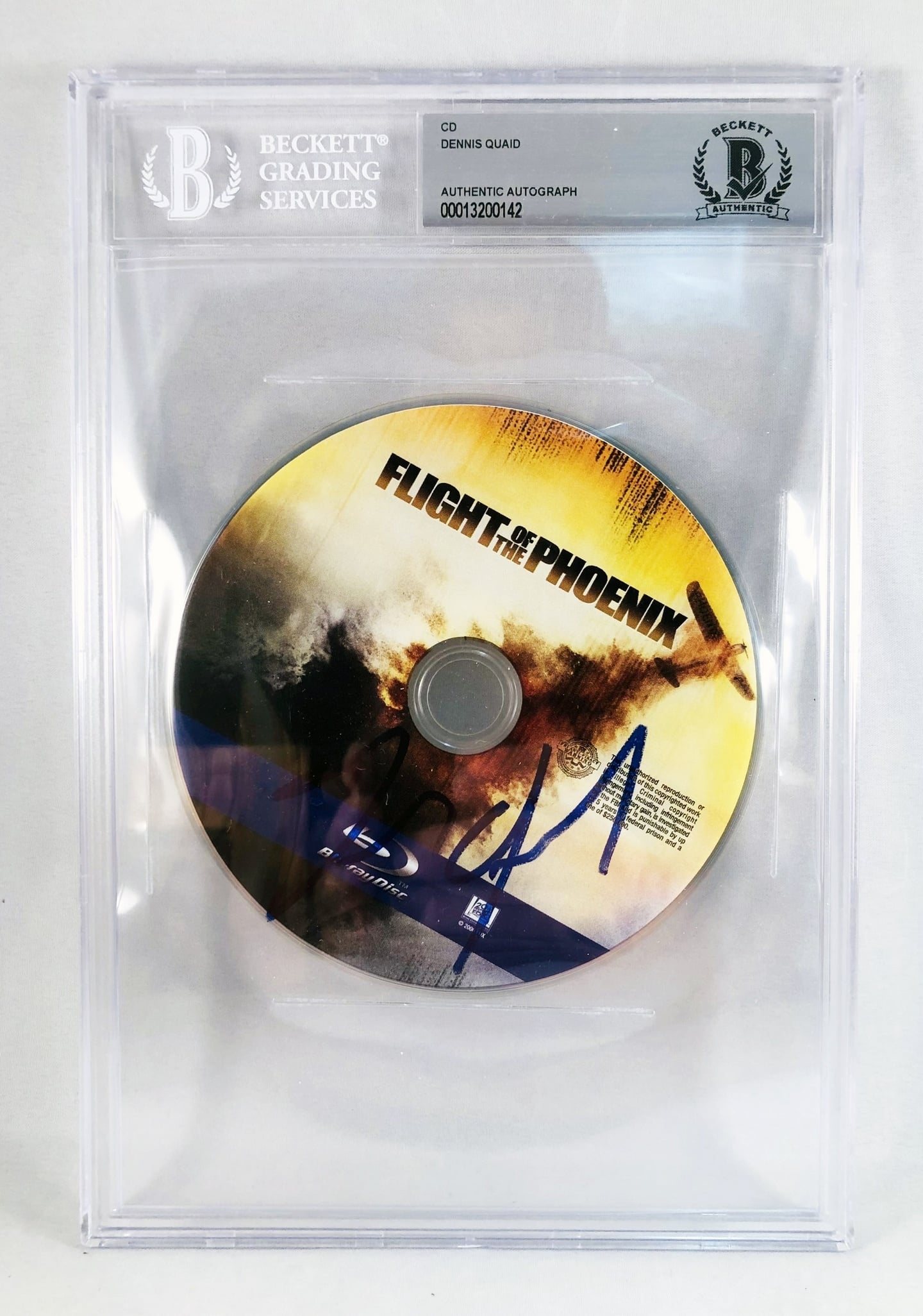 Dennis Quaid Signed DVD Flight of The Phoenix Beckett BAS