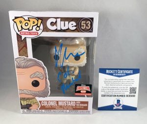 Martin Mull Signed Funko Pop Clue Colonel Mustard with the Revolver Beckett BAS