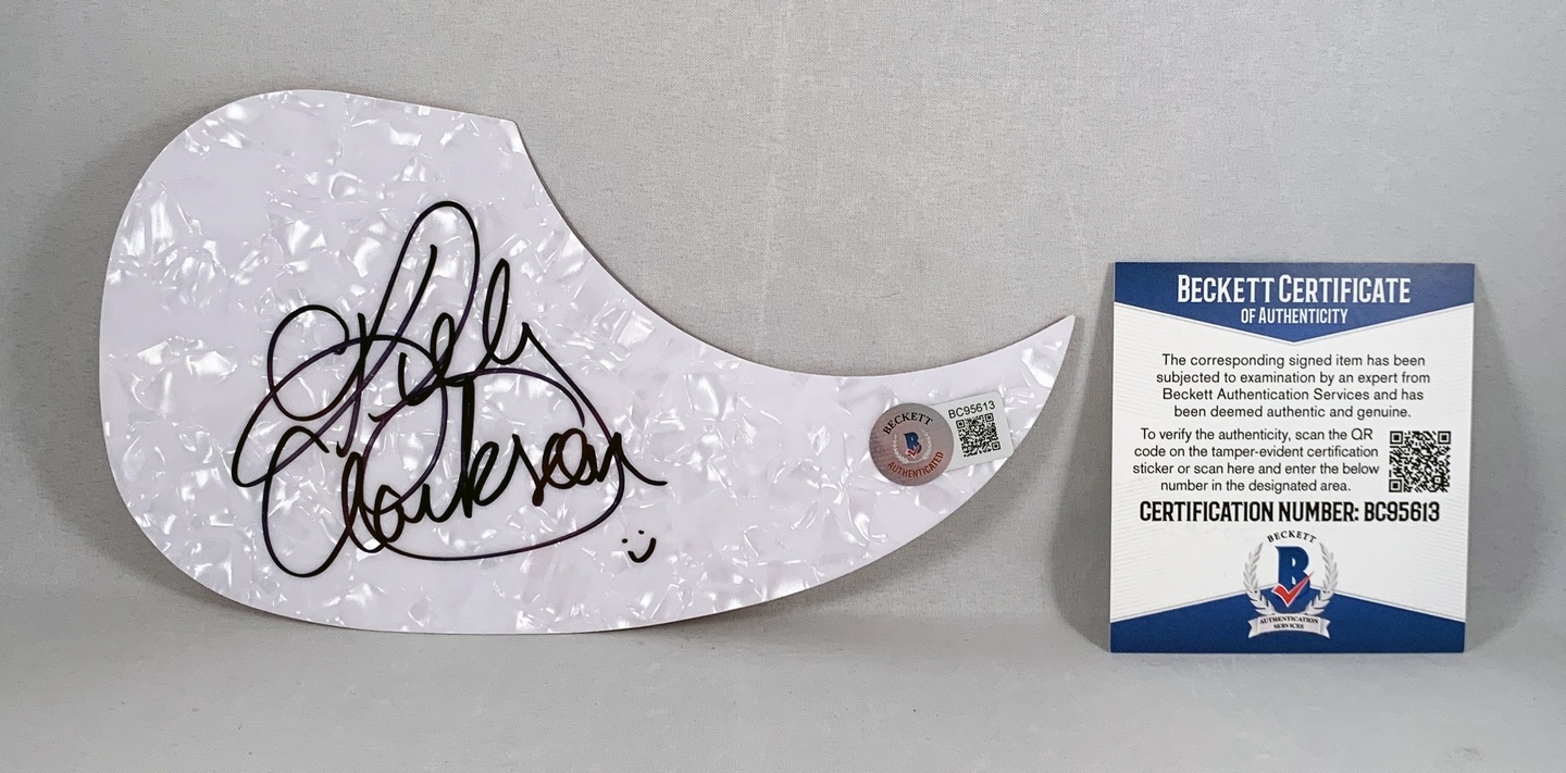 Kelly Clarkson Signed Acoustic Pickguard Beckett BAS