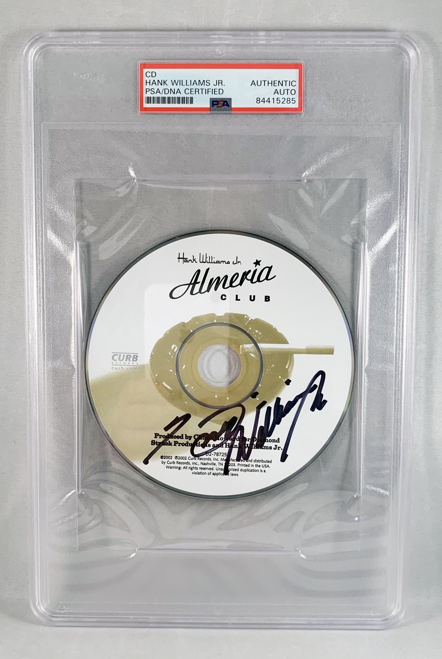 Country Singer Hank Williams Jr Signed CD PSA/DNA 5