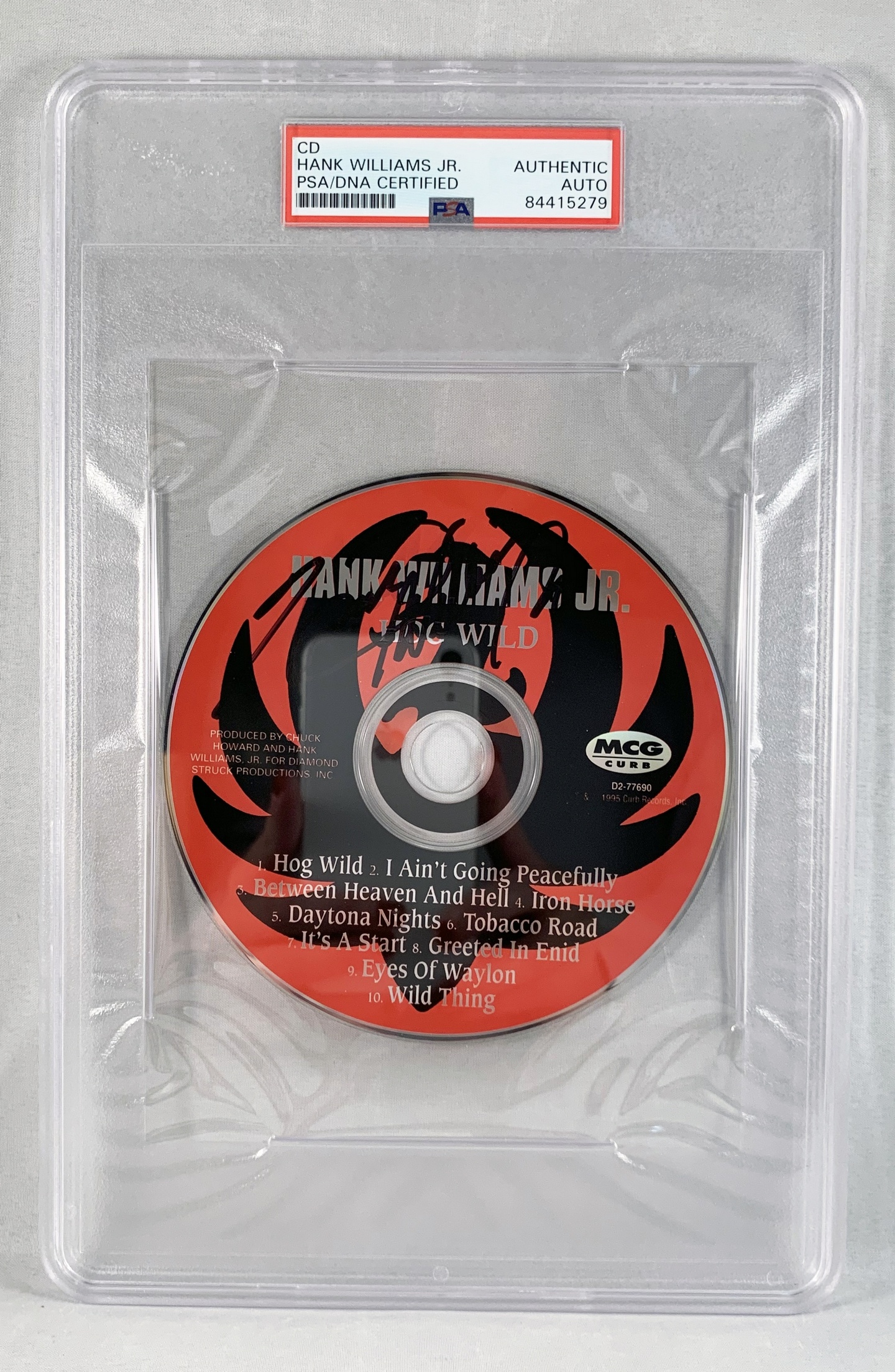 Country Singer Hank Williams Jr Signed CD PSA/DNA 7