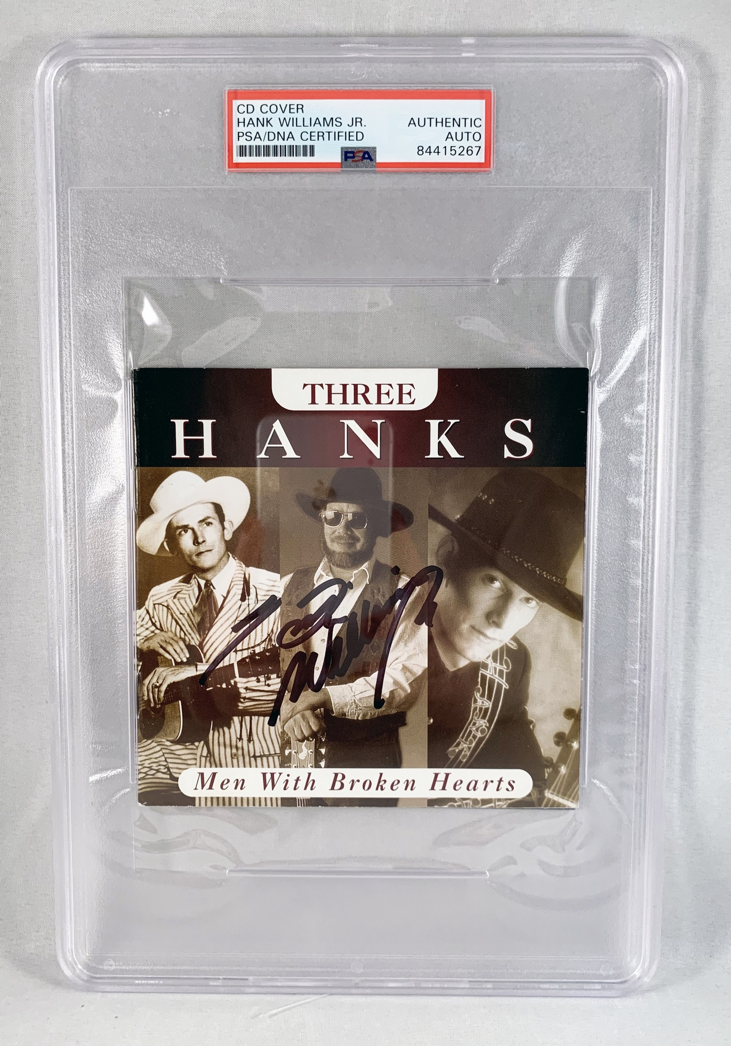 Country Singer Hank Williams Jr Signed CD Cover PSA/DNA 4