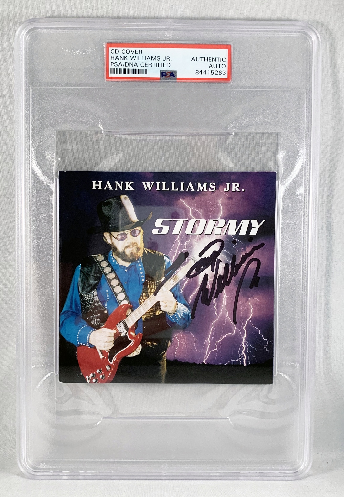 Country Singer Hank Williams Jr Signed CD Cover PSA/DNA 5