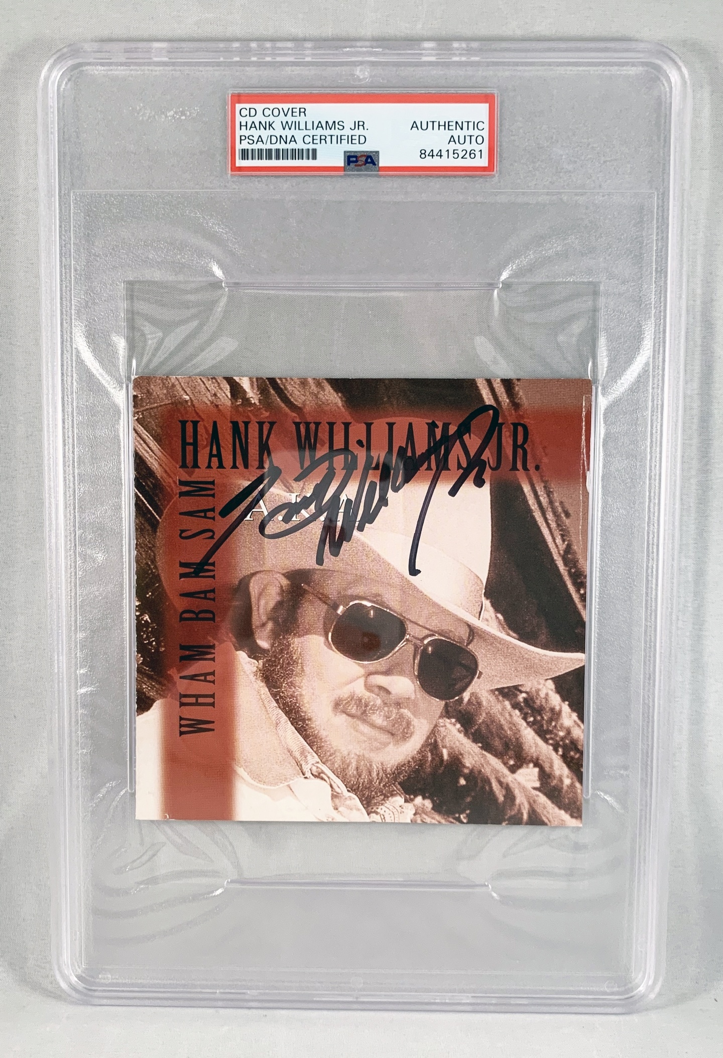 Country Singer Hank Williams Jr Signed CD Cover PSA/DNA 6