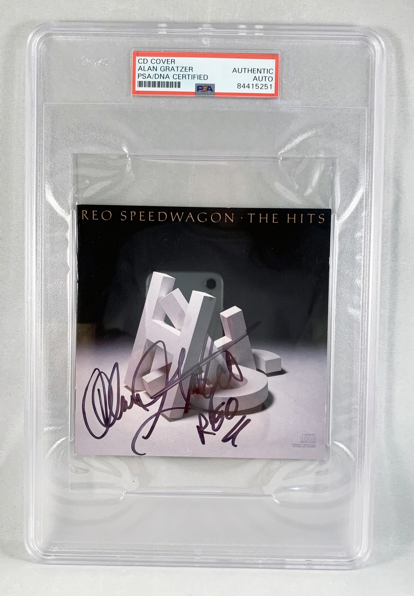 Alan Gratzer Signed CD Cover PSA/DNA REO Speedwagon