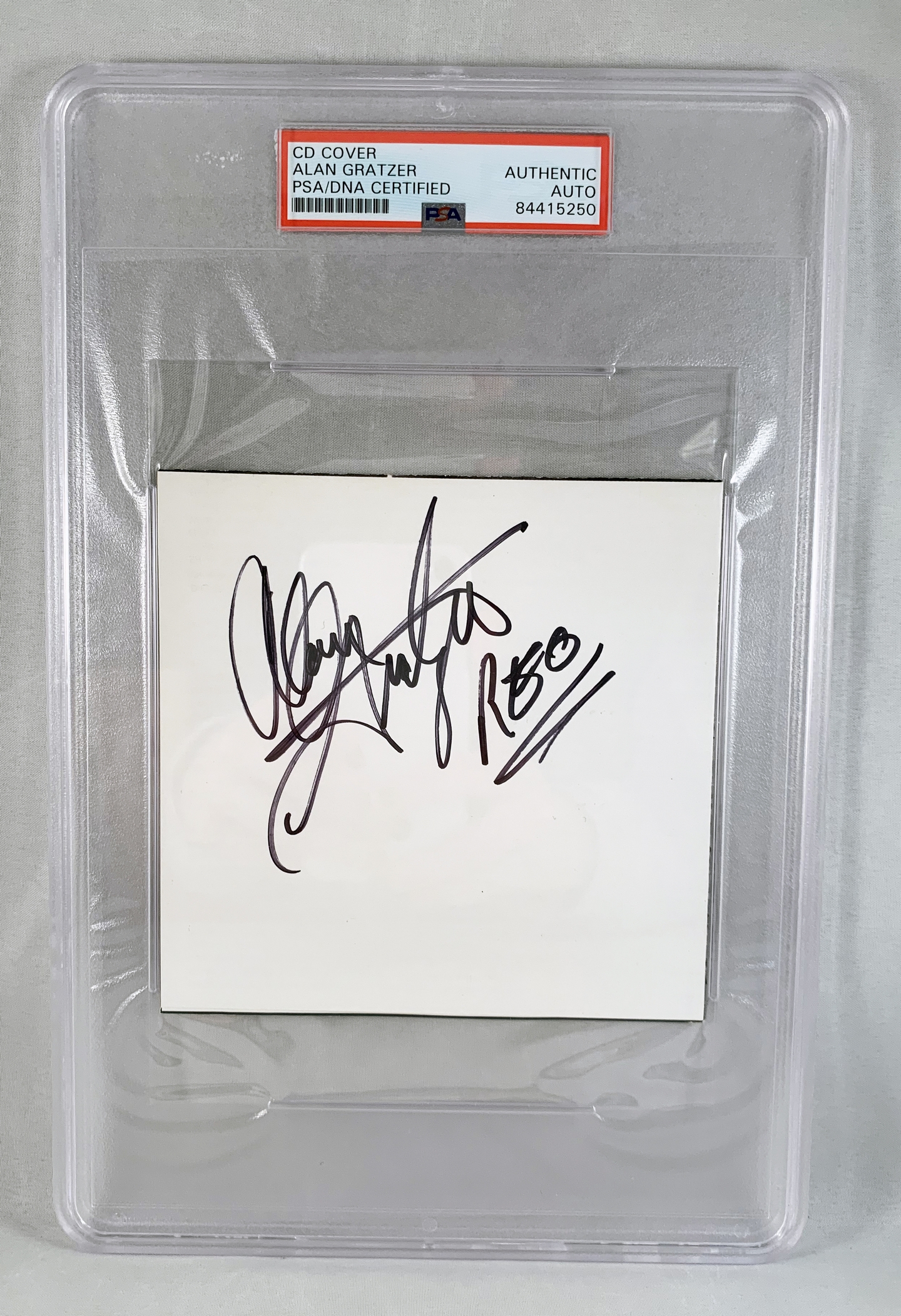 Alan Gratzer Signed Index Card Cut PSA/DNA REO Speedwagon