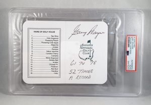 Masters Champion Gary Player Signed Masters Scorecard PSA/DNA