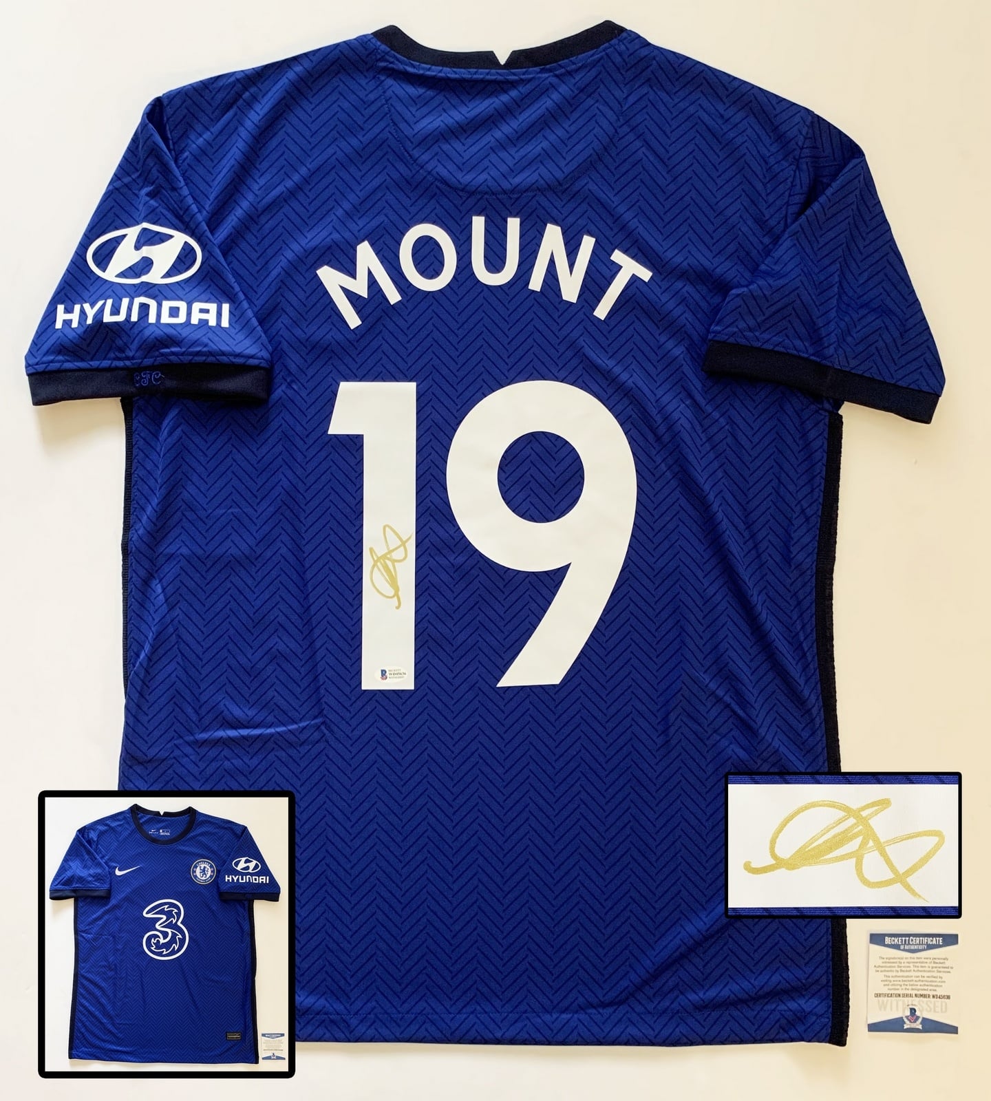 Mason Mount Signed Jersey Beckett BAS Chelsea FC 1