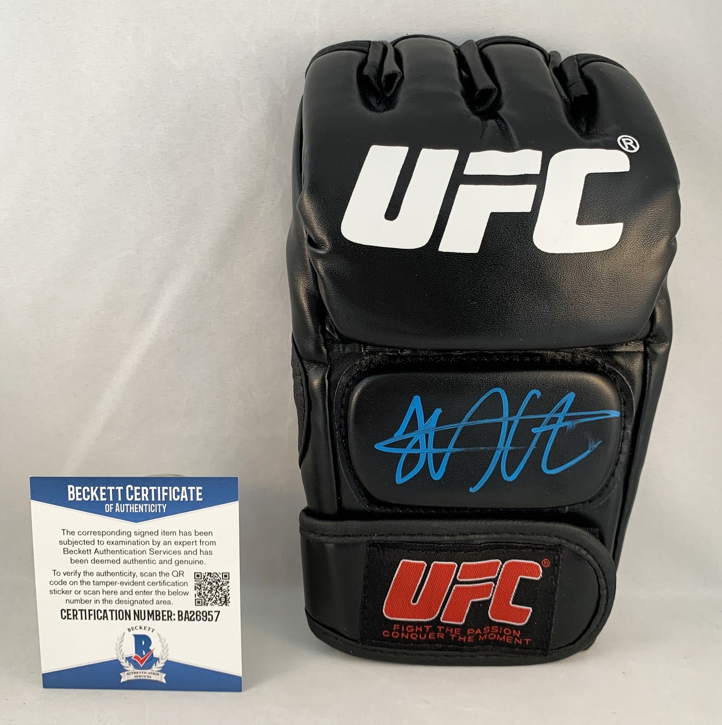 Khabib Nurmagomedov Signed UFC MMA Glove Beckett BAS Champion The Eagle 1
