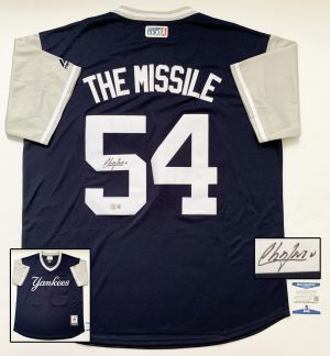 New York Yankees Aroldis Chapman Signed Jersey Beckett BAS