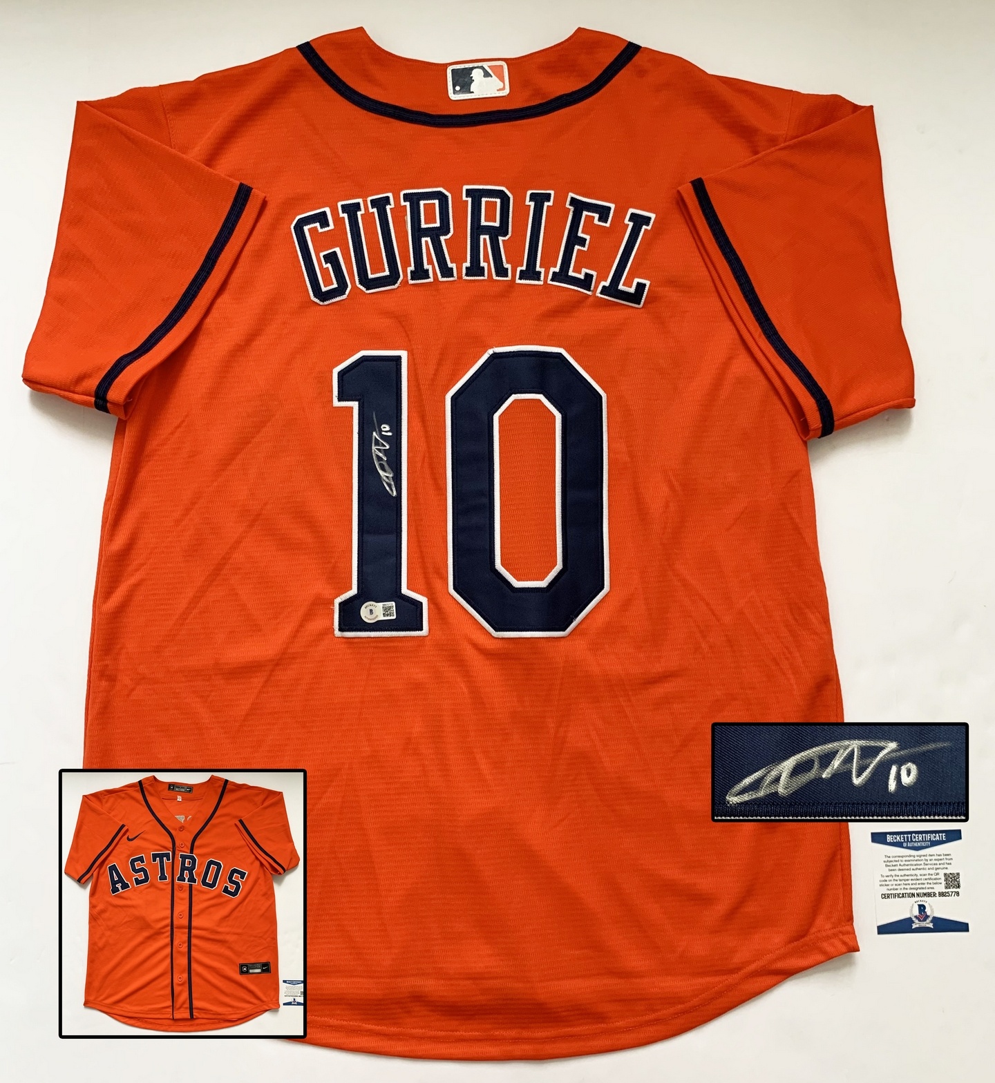 Yulieski Gurriel Houston Astros Signed Jersey Beckett BAS 1