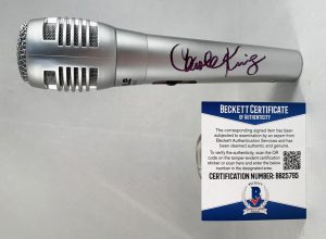 Carole King Autographed Microphone Beckett BAS 1