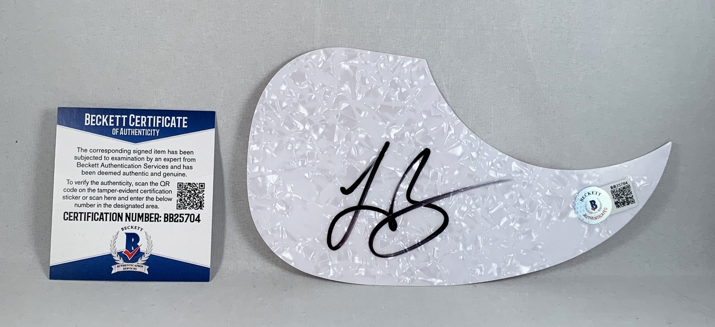 Lee Brice Autographed Acoustic PickGuard Beckett BAS 3