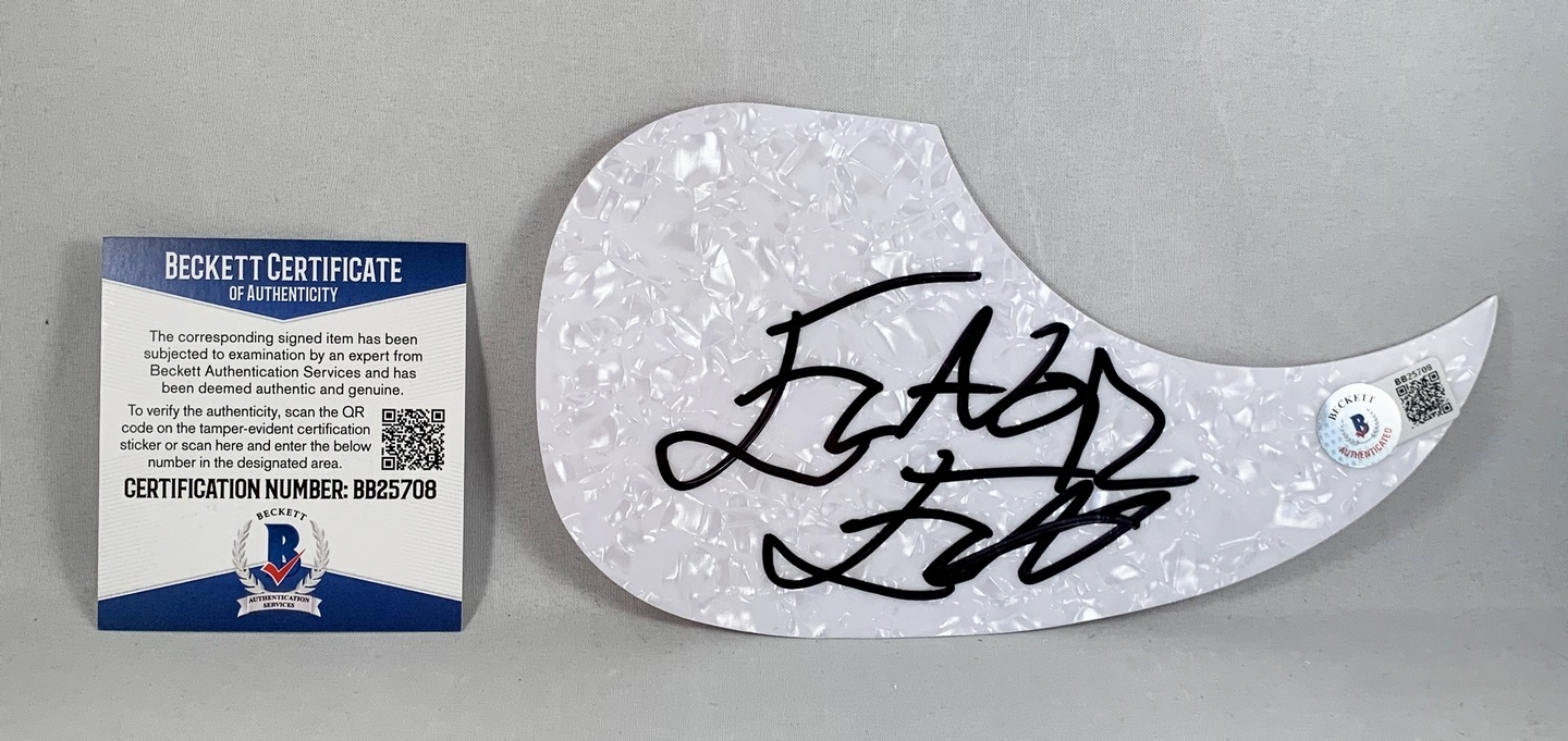 Flavor Flav Autographed Acoustic PickGuard Beckett BAS