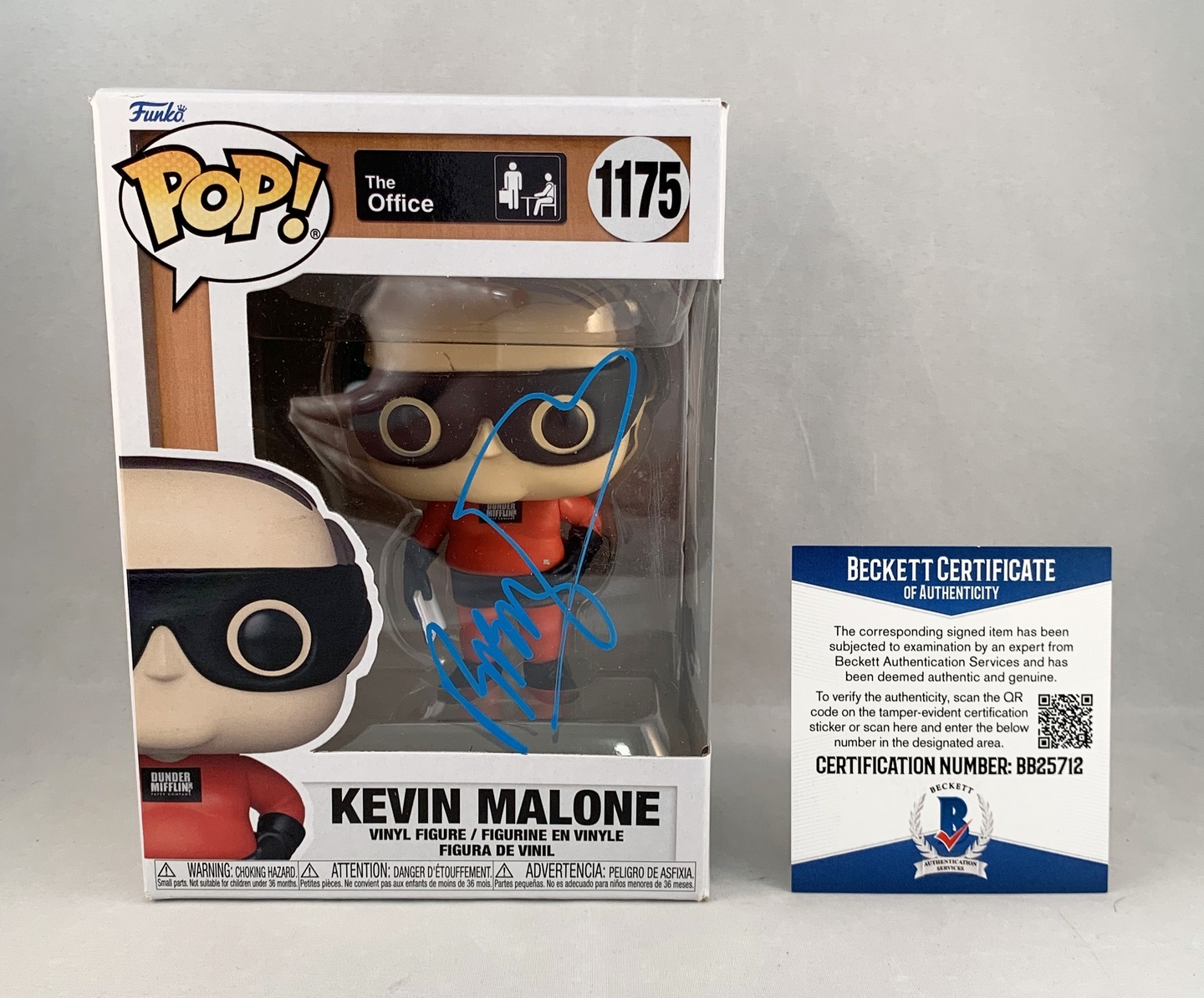Brian Baumgartner Signed Funko Pop Beckett BAS Kevin Malone The Office