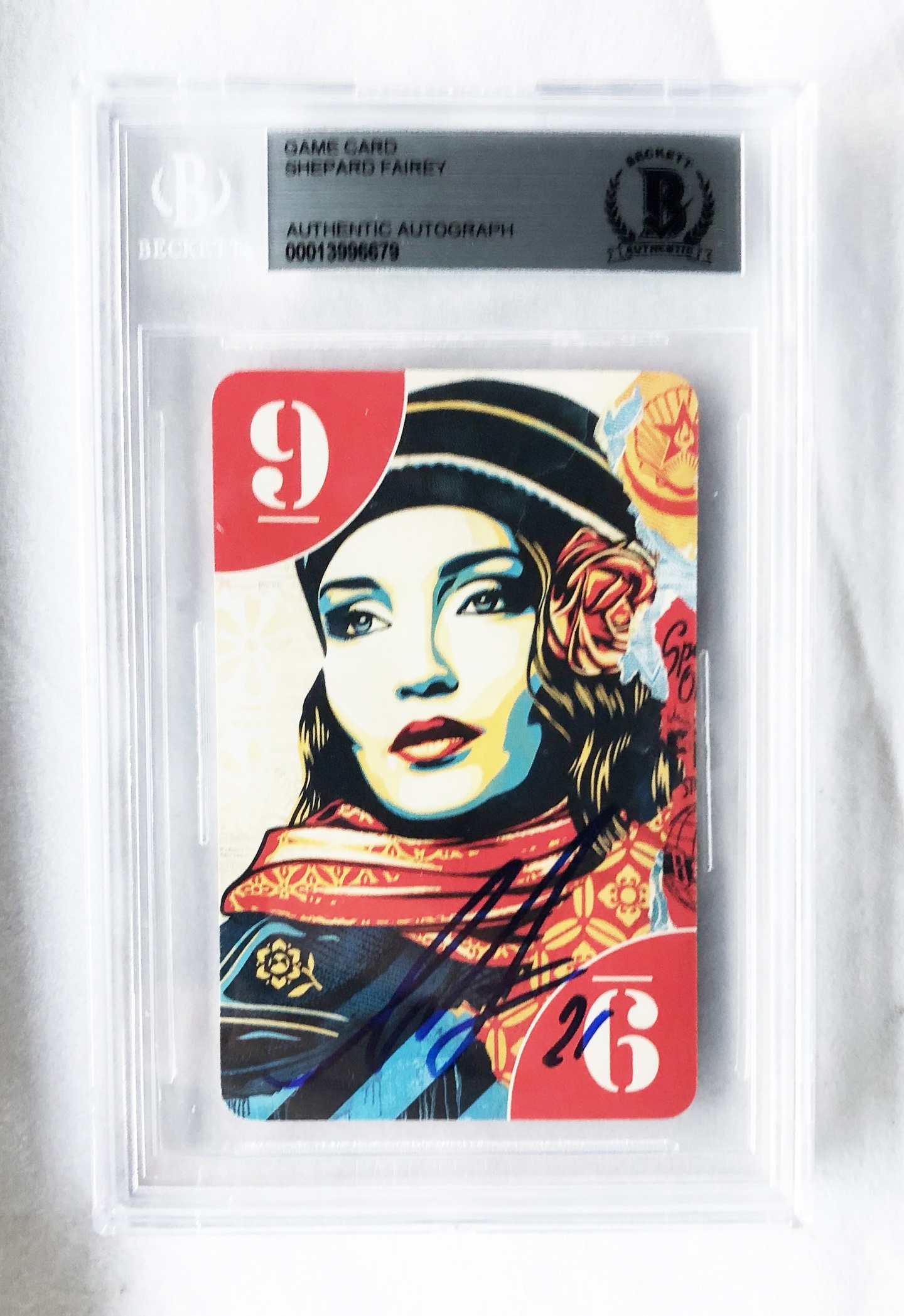 Shepard Fairey Signed Card Uno Limited Edition Beckett BAS