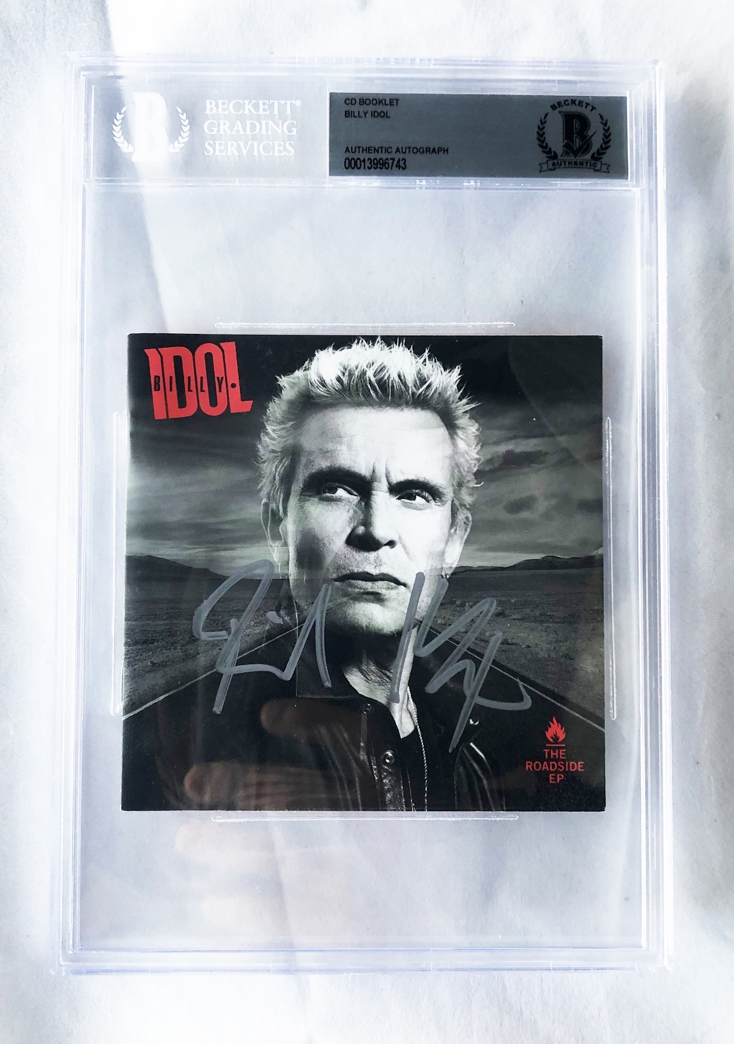 Billy Idol Signed CD Cover The Roadside Beckett BAS 1