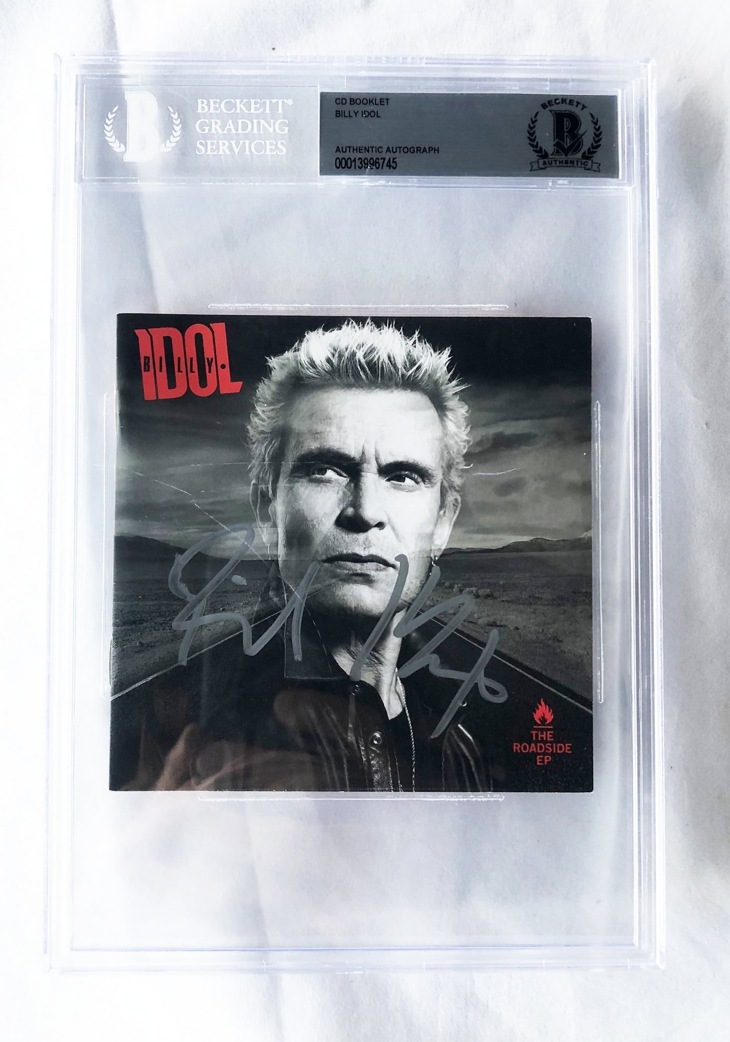 Billy Idol Signed CD Cover The Roadside Beckett BAS 2