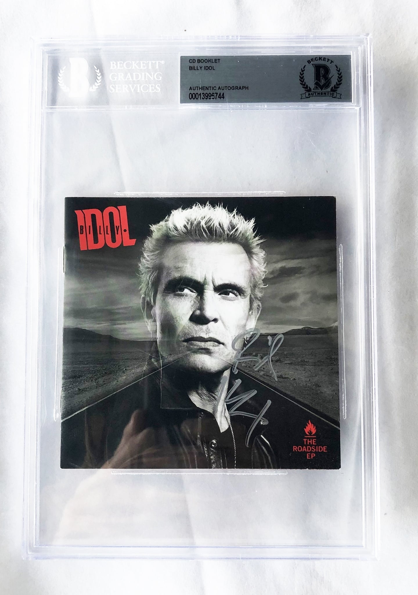 Billy Idol Signed CD Cover The Roadside Beckett BAS 3