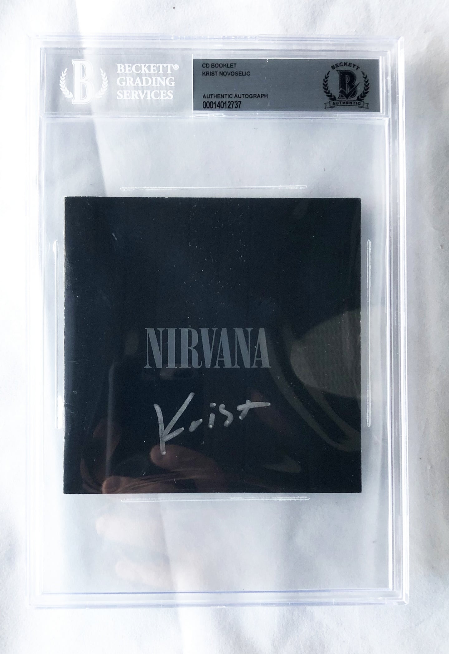 Krist Novoselic Signed CD Cover Beckett BAS Nirvana 3