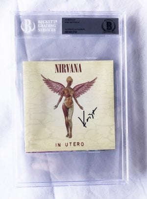 Krist Novoselic Signed CD Cover Beckett BAS Nirvana 5