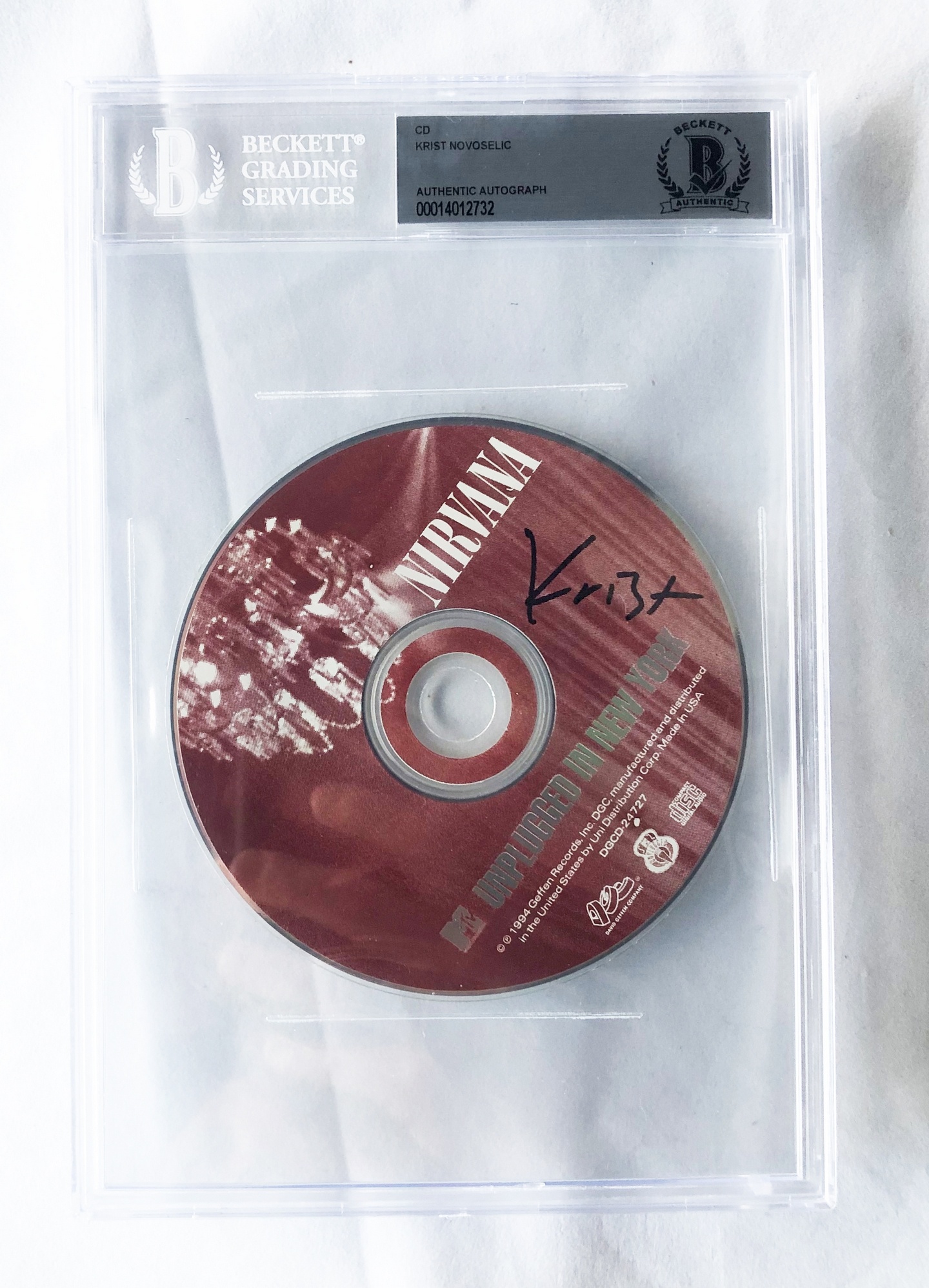 Krist Novoselic Signed CD Beckett BAS Nirvana 6