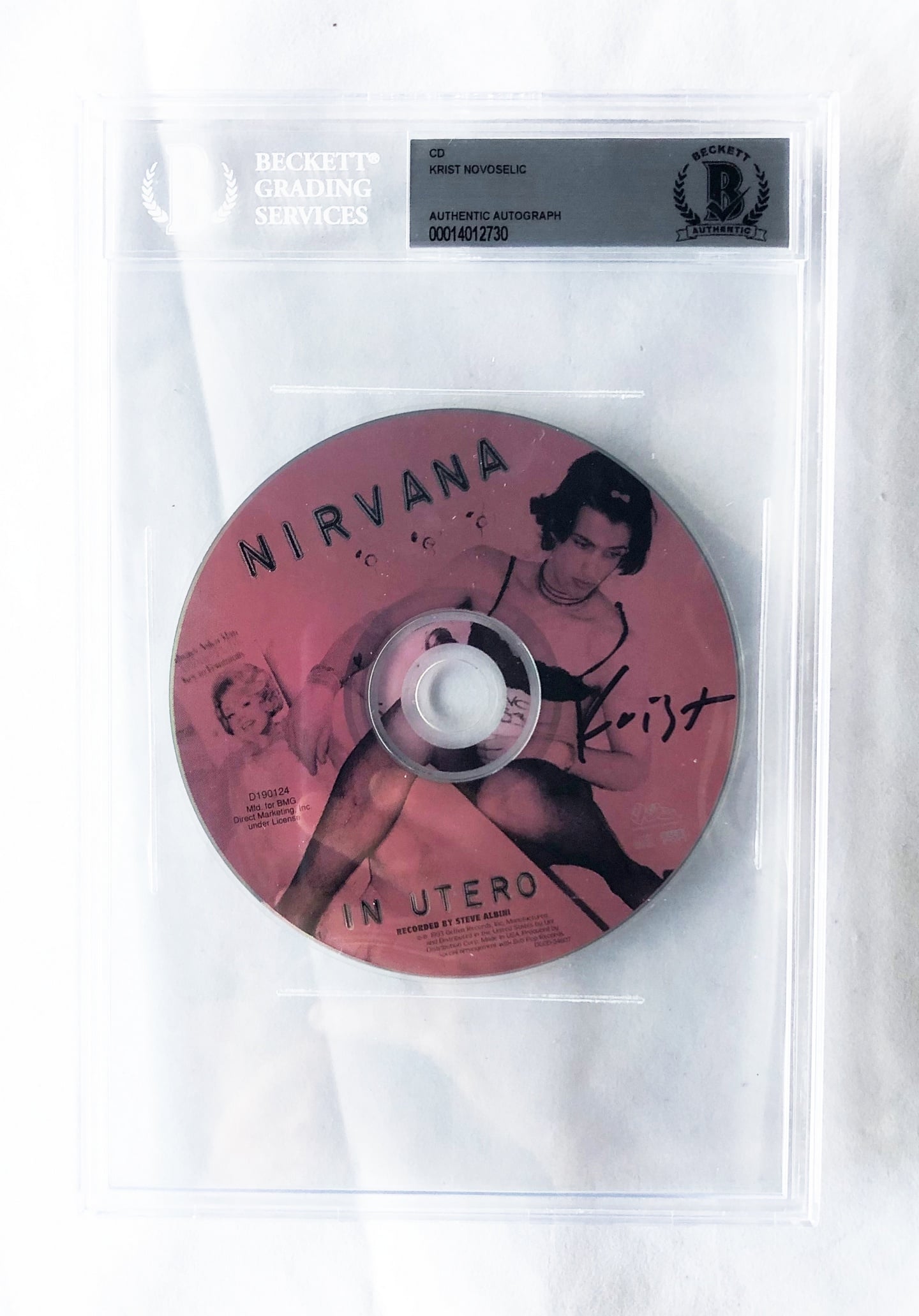 Krist Novoselic Signed CD Beckett BAS Nirvana 7