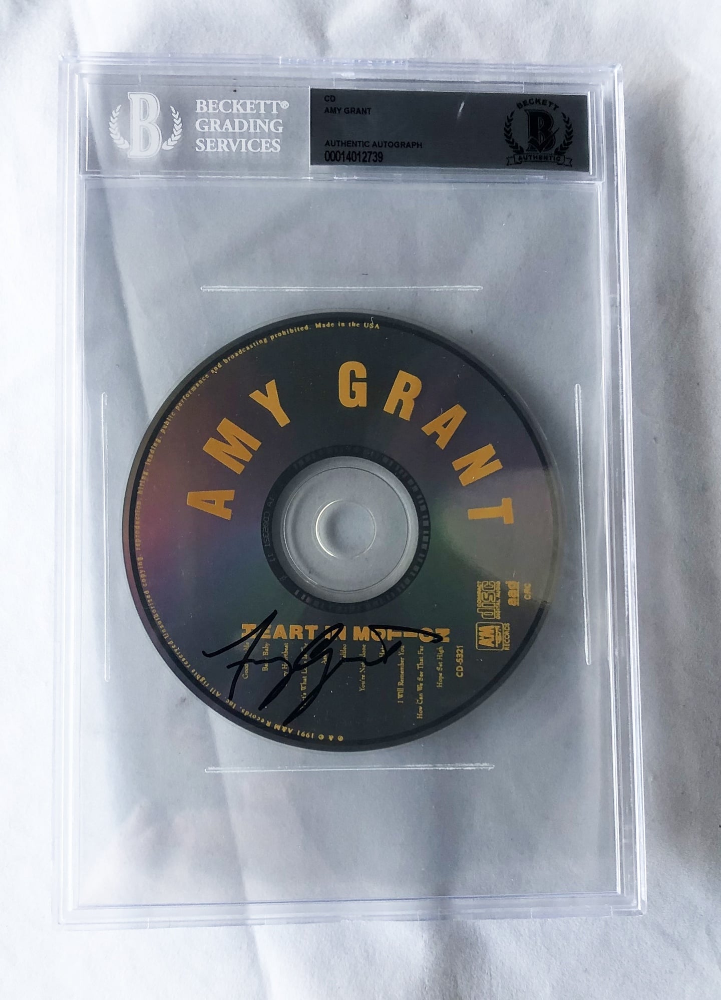 Amy Grant Signed CD Beckett BAS