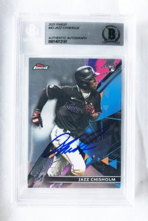 Miami Marlins Jazz Chisholm Signed Rookie Card 2021 Topps Finest #40