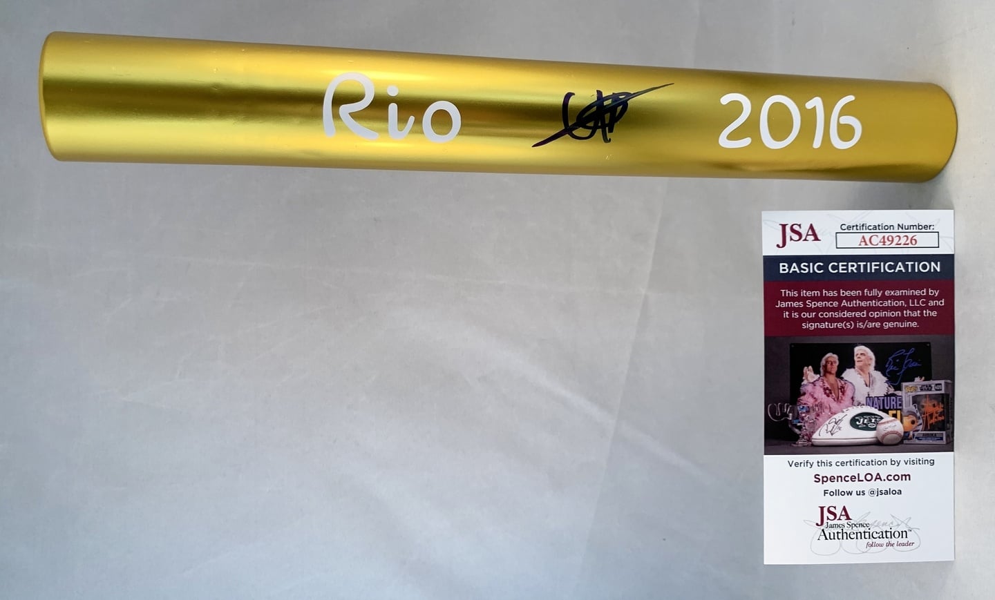 Usain Bolt Signed Baton 2016 Rio Olympics JSA 3