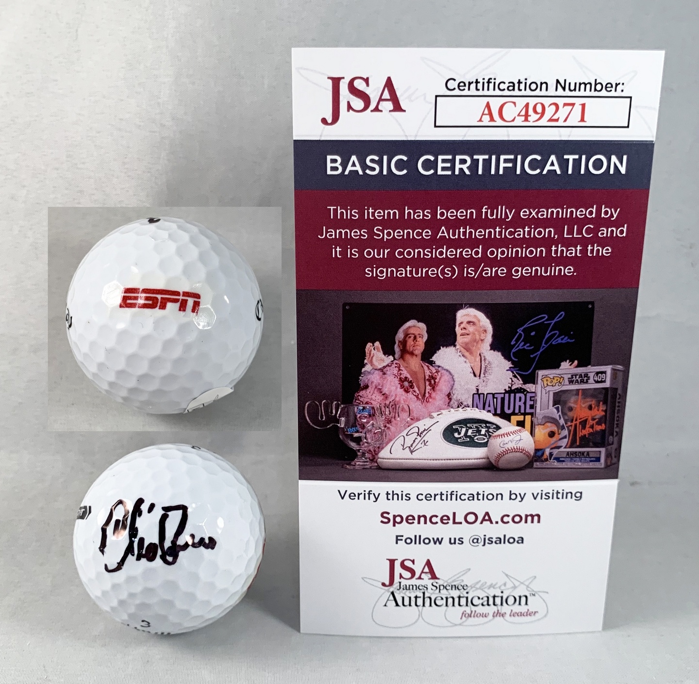 ESPN Chris Berman Signed Golf Ball JSA