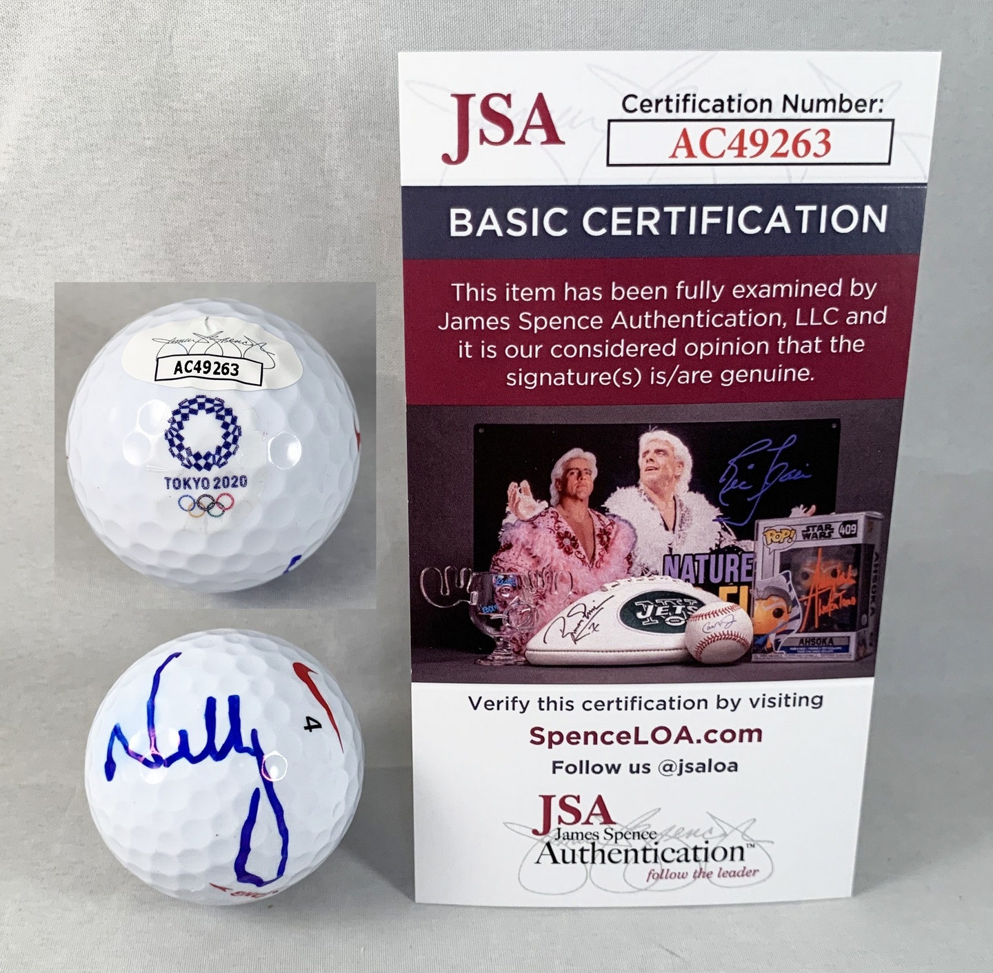 Nelly Korda Signed Golf Ball 2020 Tokyo Olympics Gold JSA