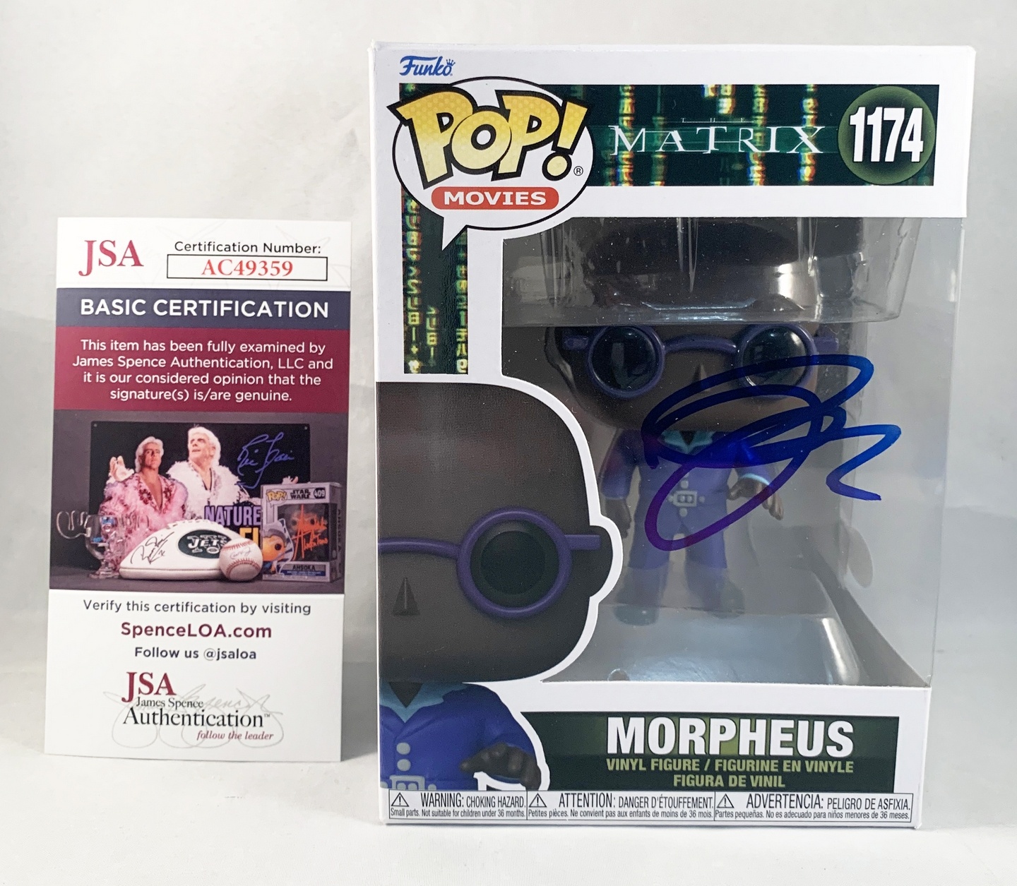 Yahya Abdul-Mateen II Signed Funko Pop Morpheus The Matrix JSA