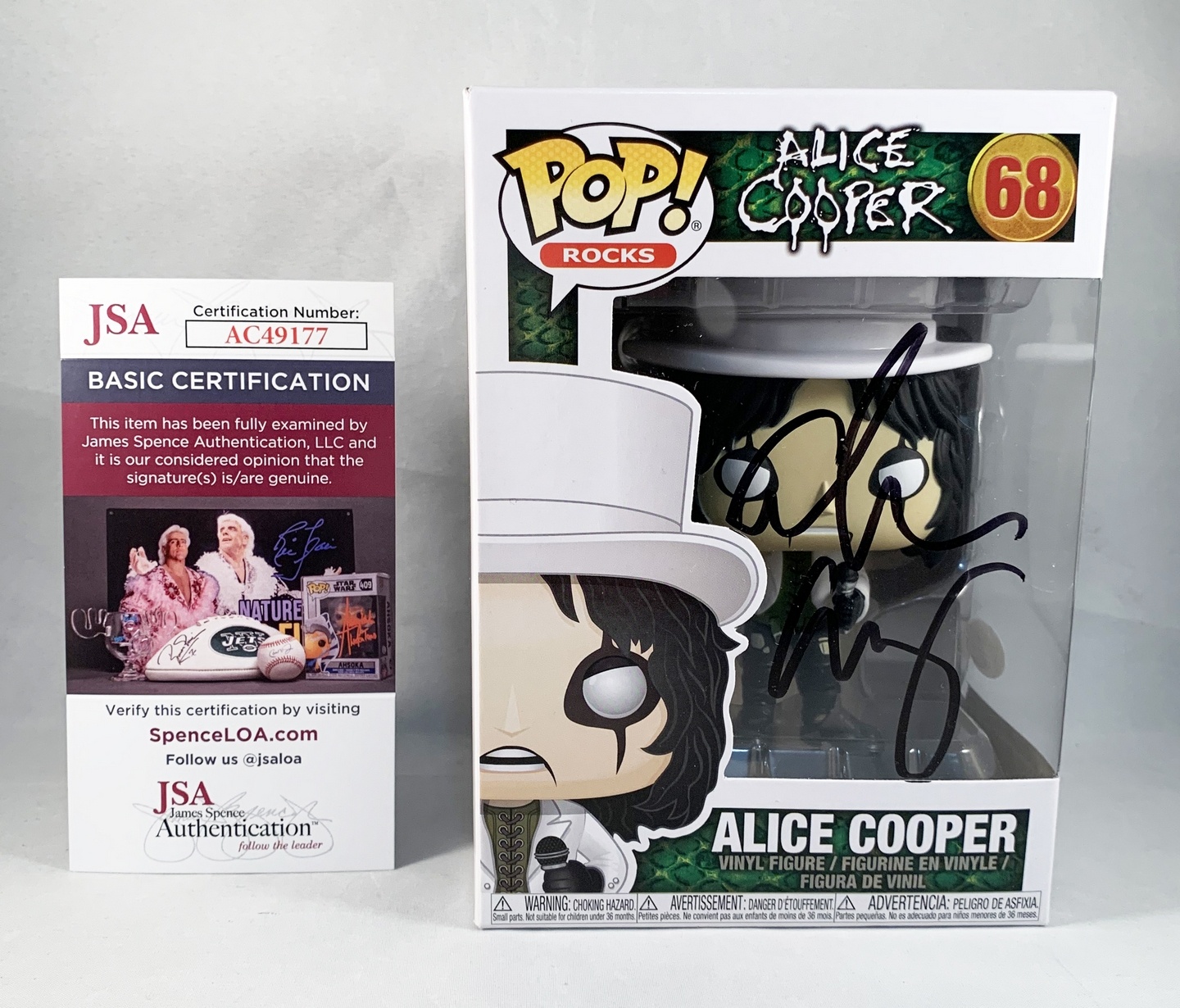 Alice Cooper Signed Funko Pop JSA