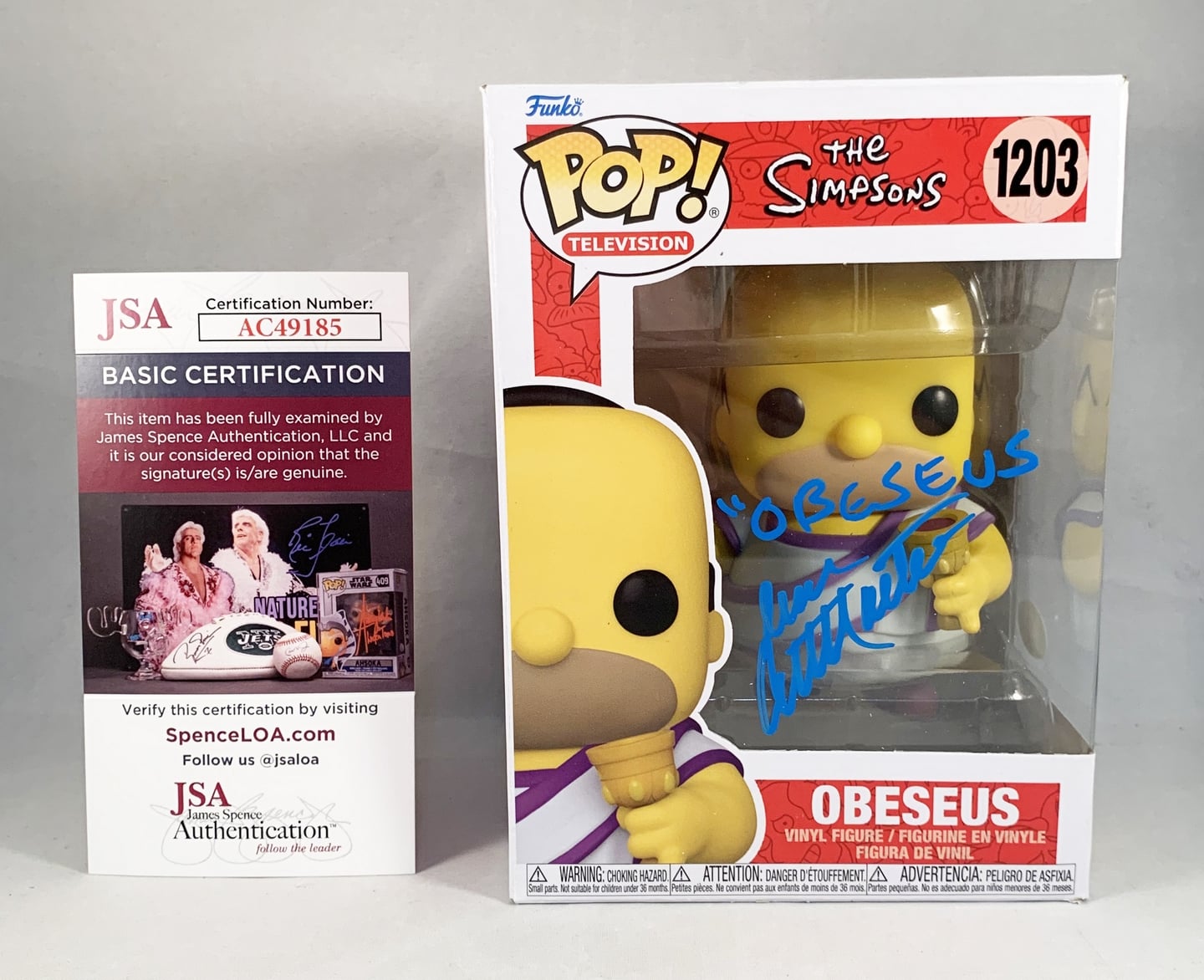 Dan Castellaneta Signed Funko Pop JSA Obeseus Homer Simpsons