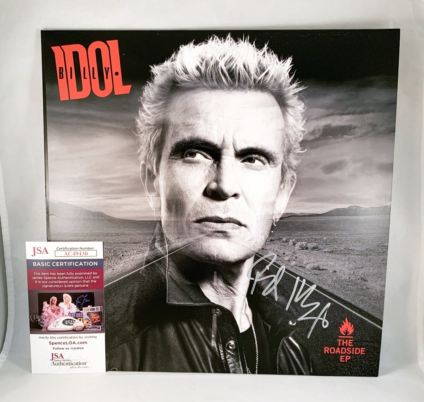 Billy Idol Signed Vinyl LP Album Cover JSA The Roadside