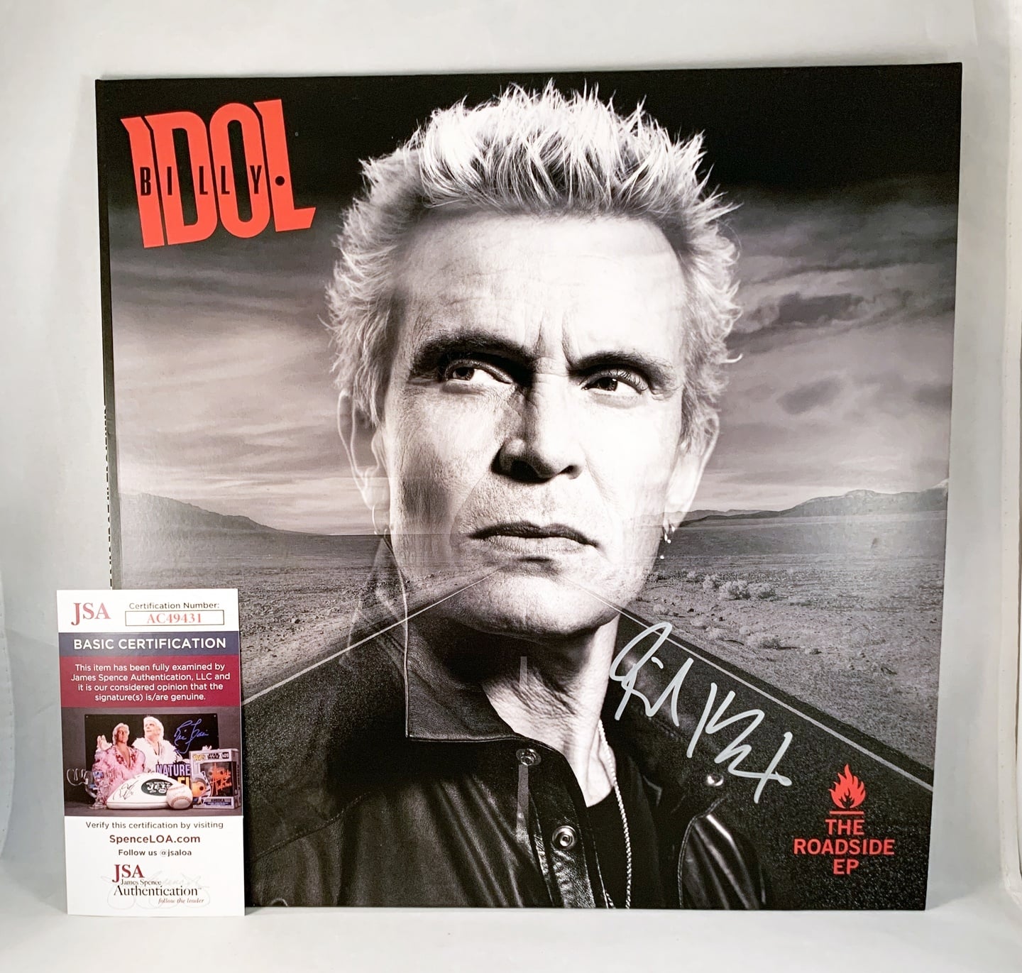 Billy Idol Signed Vinyl LP Album Cover JSA The Roadside 1