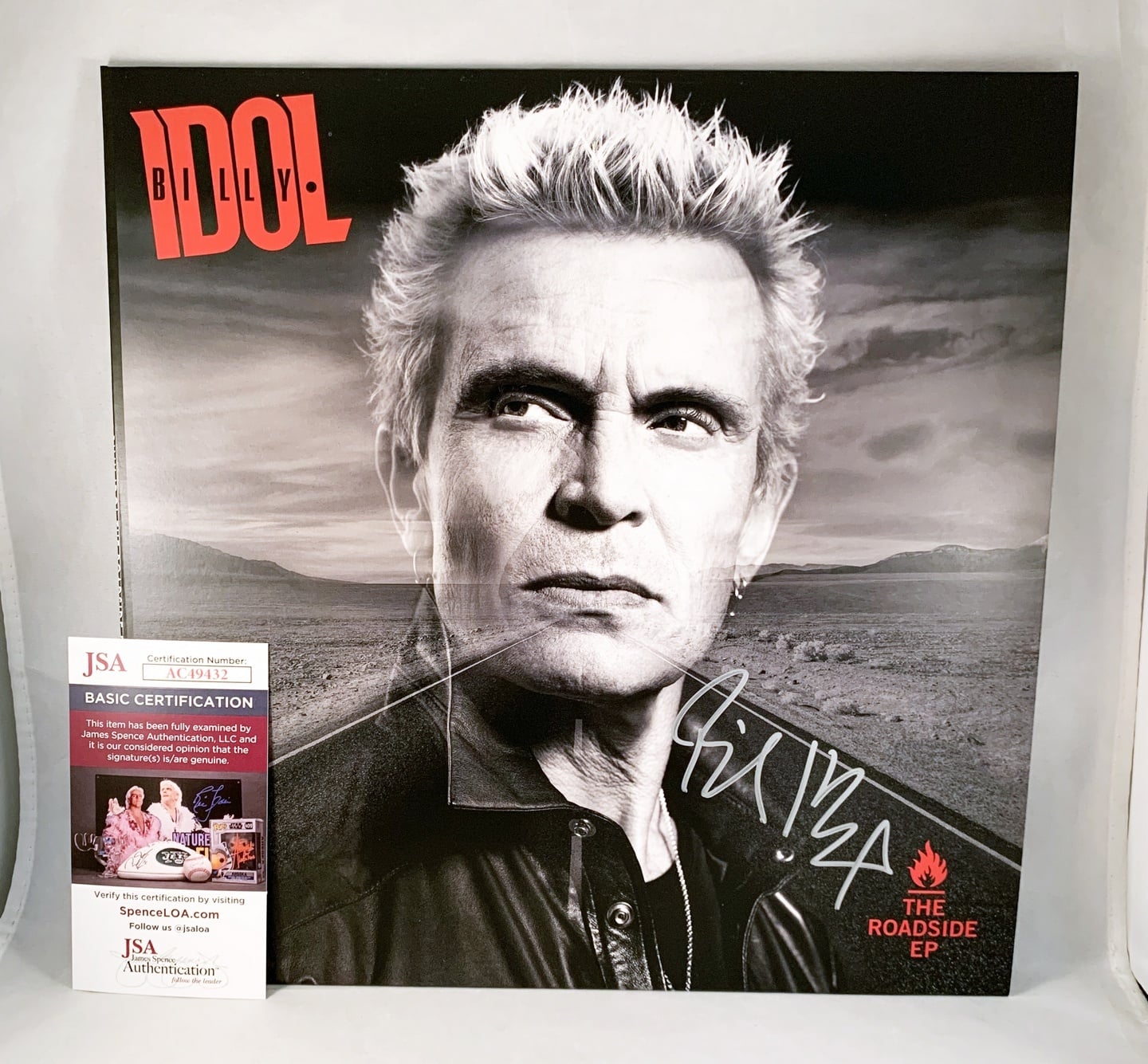 Billy Idol Signed Vinyl LP Album Cover JSA The Roadside 2