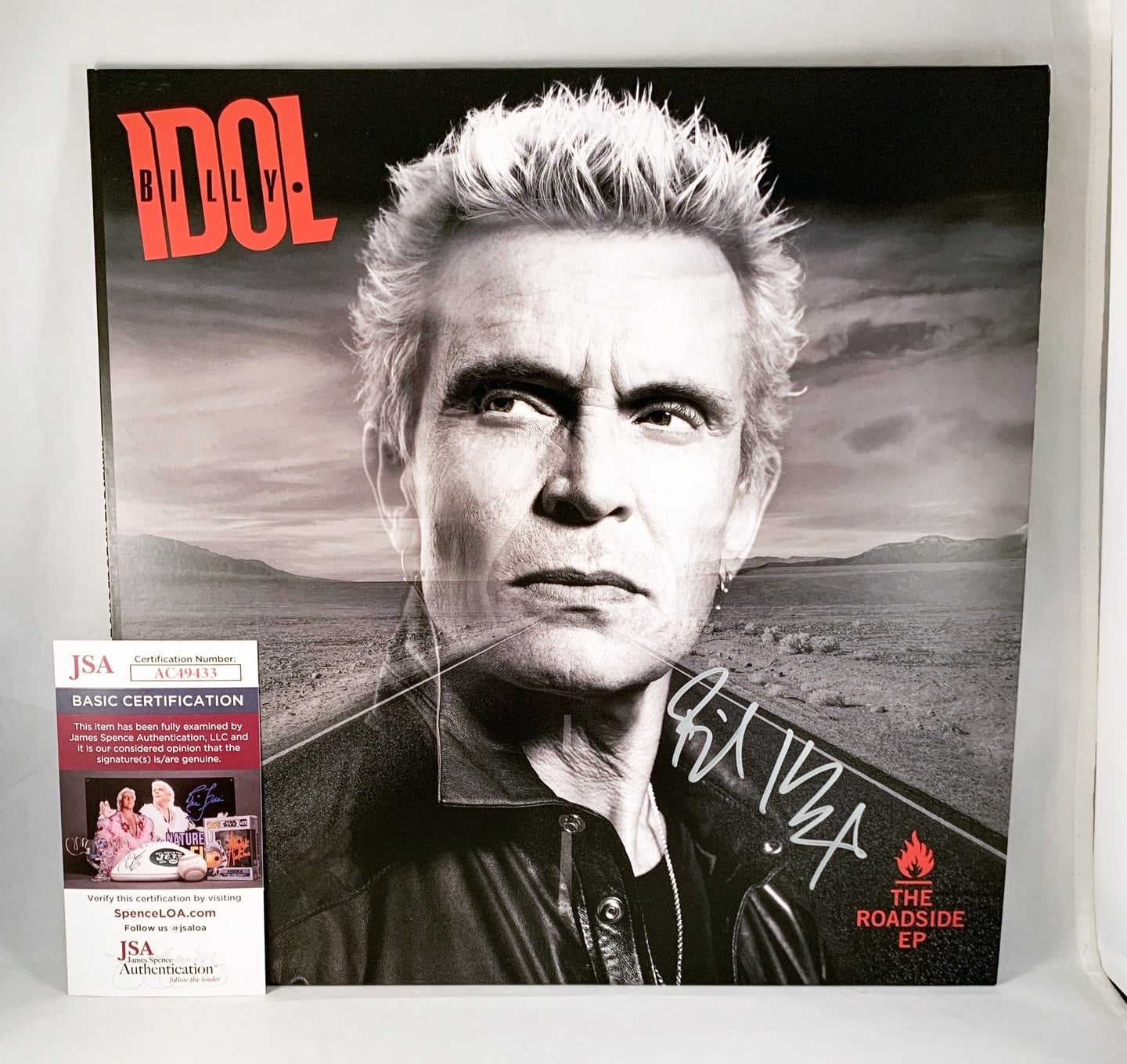 Billy Idol Signed Vinyl LP Album Cover JSA The Roadside 3