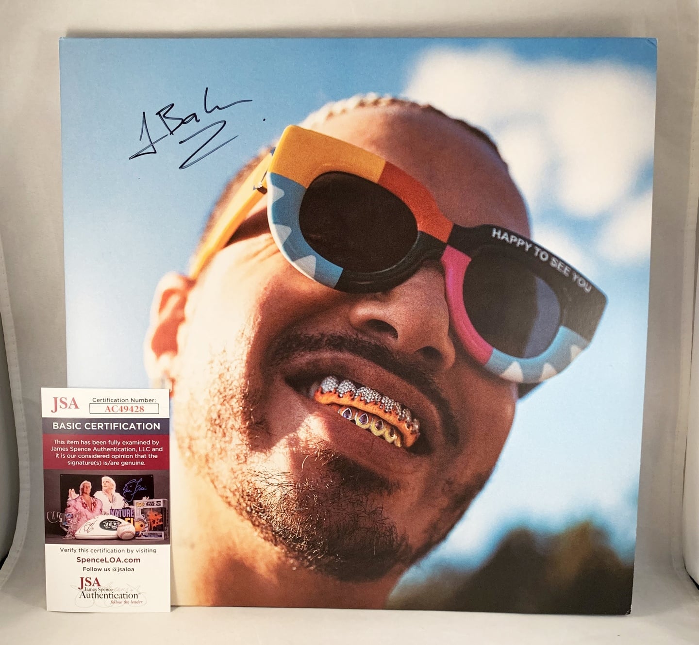 J Balvin Signed Vinyl LP Album JSA